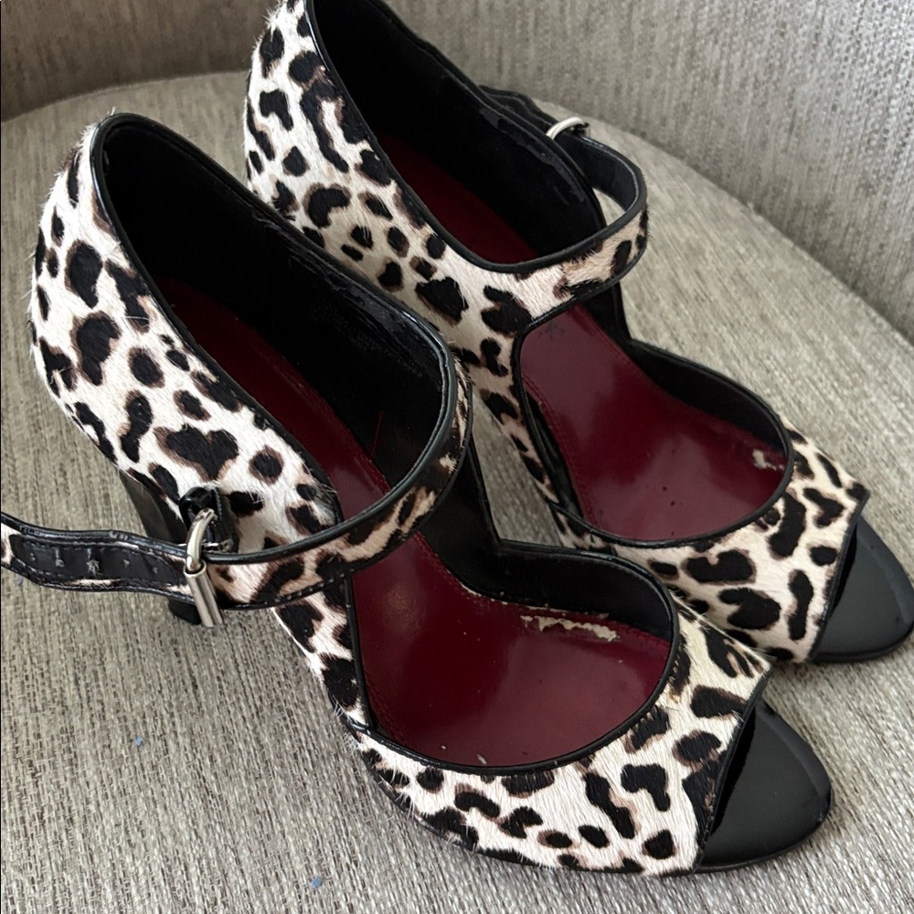 White House Black Market Leopard Print Heels